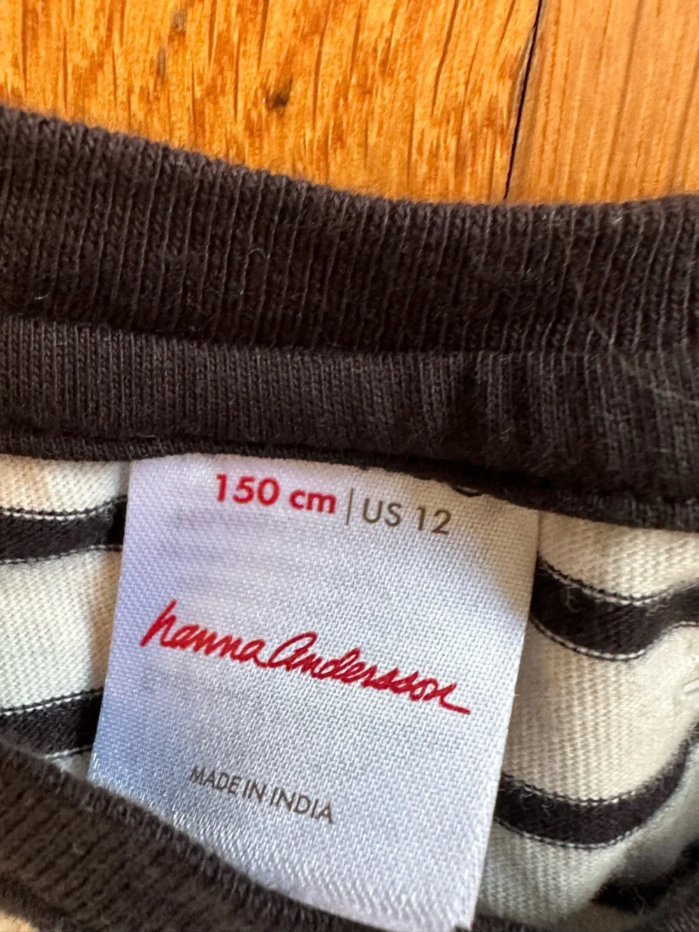 Hanna Andersson Kids Long-Sleeve Striped Top with Red Heart - Picture 3 of 6